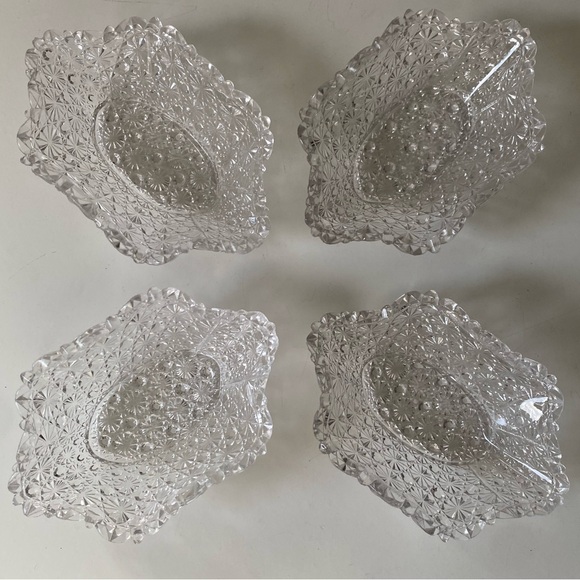 EAPG Gillinder & Sons Daisy and Buttons Antique Berry Nappy Bowl - Set of 4 - Picture 11 of 12